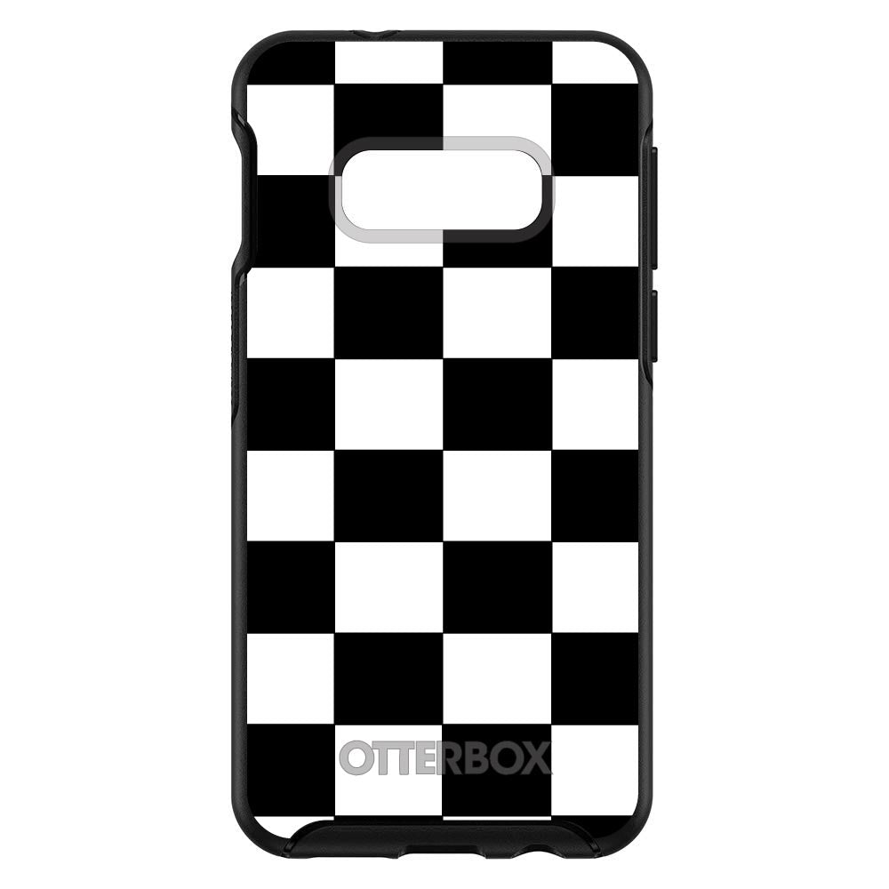 Black White Checkered Flag Geometric OtterBox Symmetry Case for iPhone & Galaxy, view 7