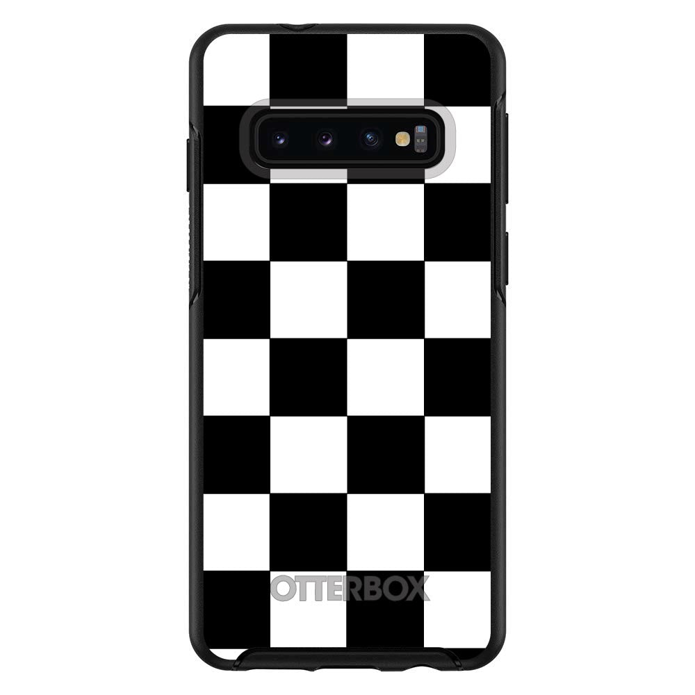 Black White Checkered Flag Geometric OtterBox Symmetry Case for iPhone & Galaxy, view 6