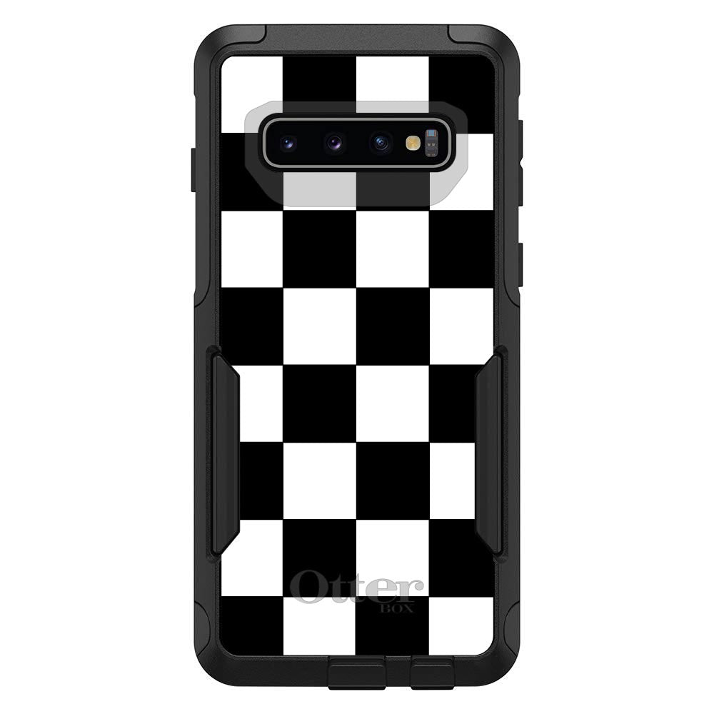 Black White Checkered Flag Geometric OtterBox Commuter Case for iPhone & Galaxy, view 7
