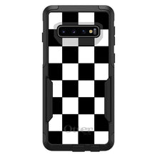 DistinctInk™ OtterBox Commuter Series Case for Apple iPhone or Samsung Galaxy - Black White Checkered Flag Geometric