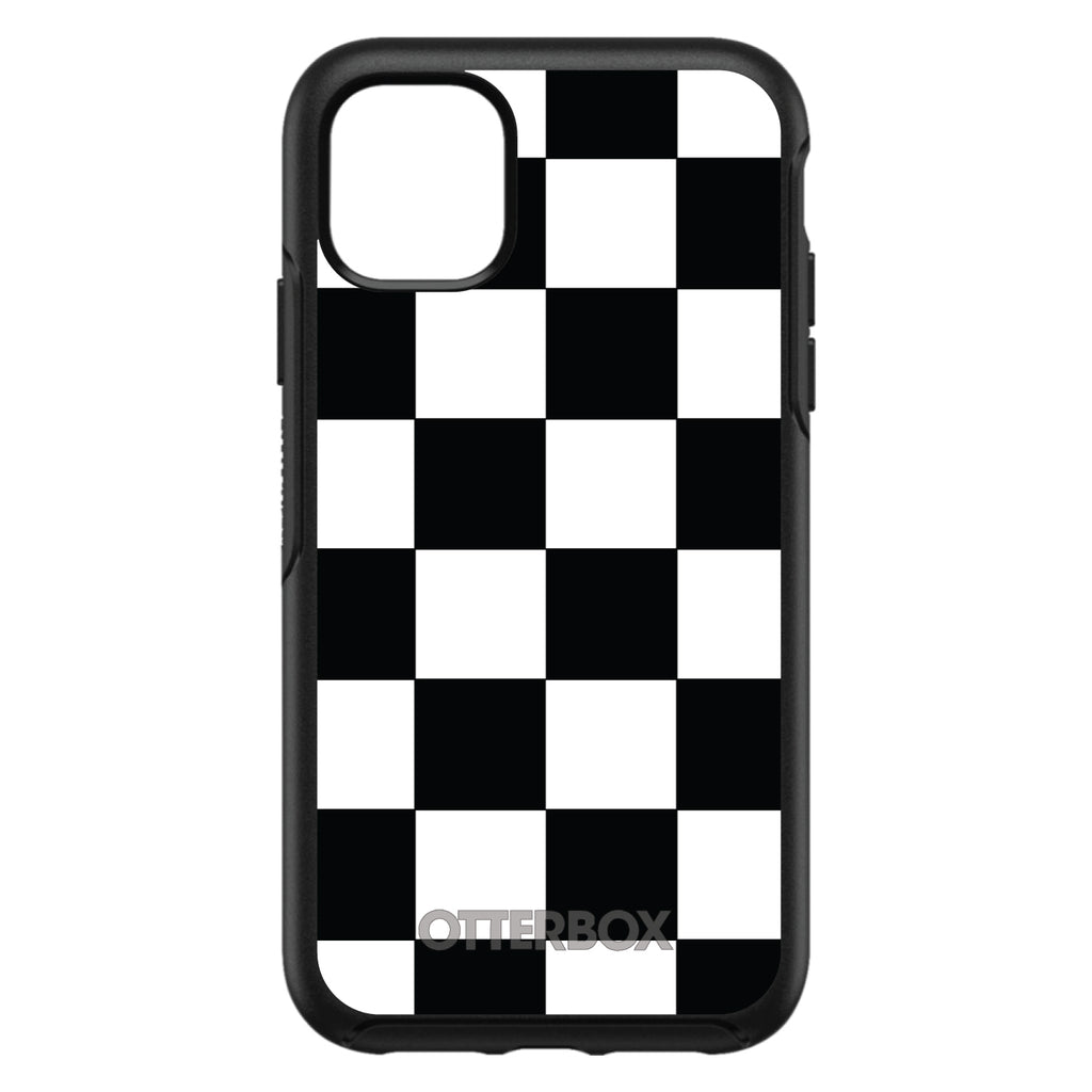 Black White Checkered Flag Geometric OtterBox Symmetry Case for iPhone & Galaxy