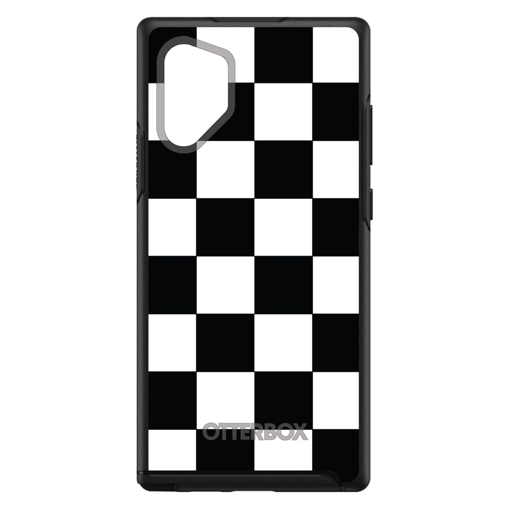 Black White Checkered Flag Geometric OtterBox Symmetry Case for iPhone & Galaxy, view 12