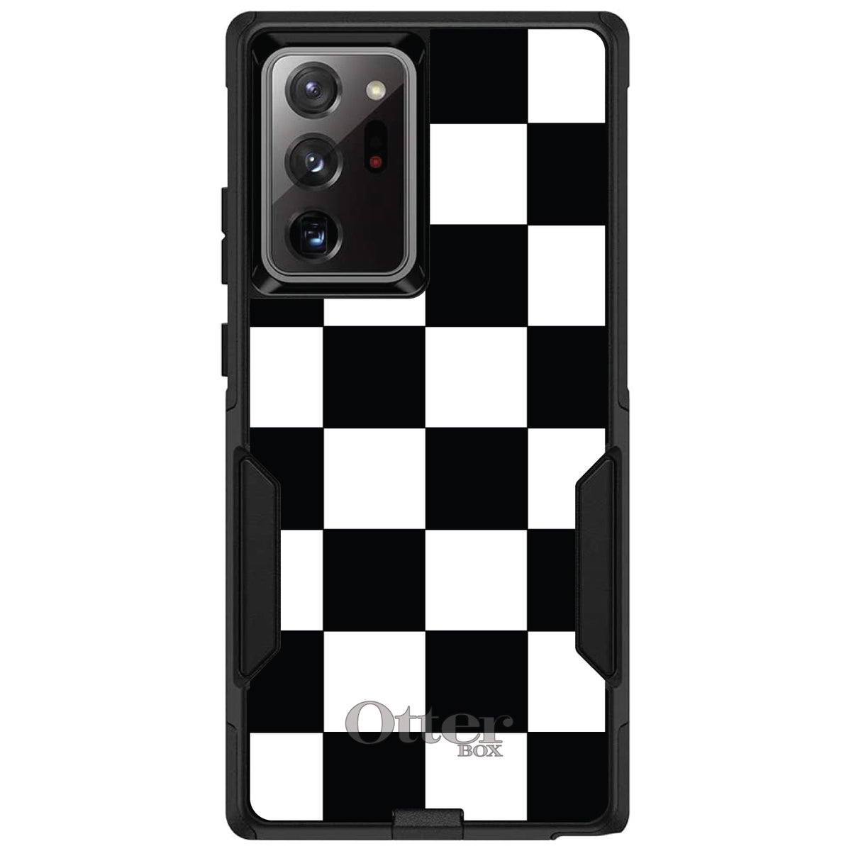 Black White Checkered Flag Geometric OtterBox Commuter Case for iPhone & Galaxy, view 12