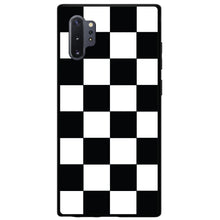 DistinctInk® Hard Plastic Snap-On Case for Apple iPhone or Samsung Galaxy - Black White Checkered Flag Geometric