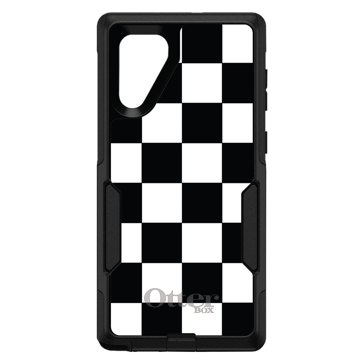 Black White Checkered Flag Geometric OtterBox Commuter Case for iPhone & Galaxy, view 13