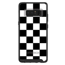 DistinctInk™ OtterBox Symmetry Series Case for Apple iPhone / Samsung Galaxy / Google Pixel - Black White Checkered Flag Geometric