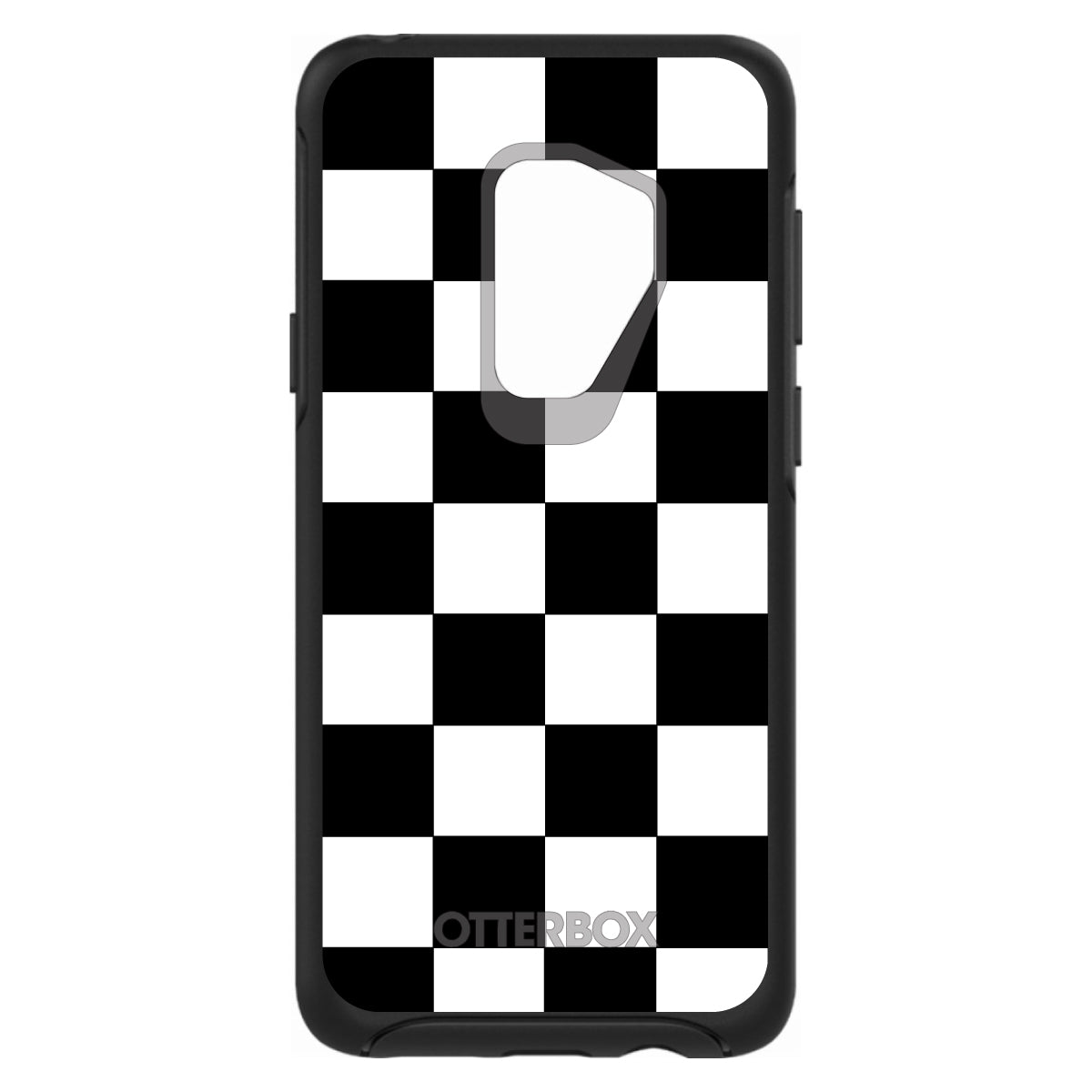 Black White Checkered Flag Geometric OtterBox Symmetry Case for iPhone & Galaxy, view 9