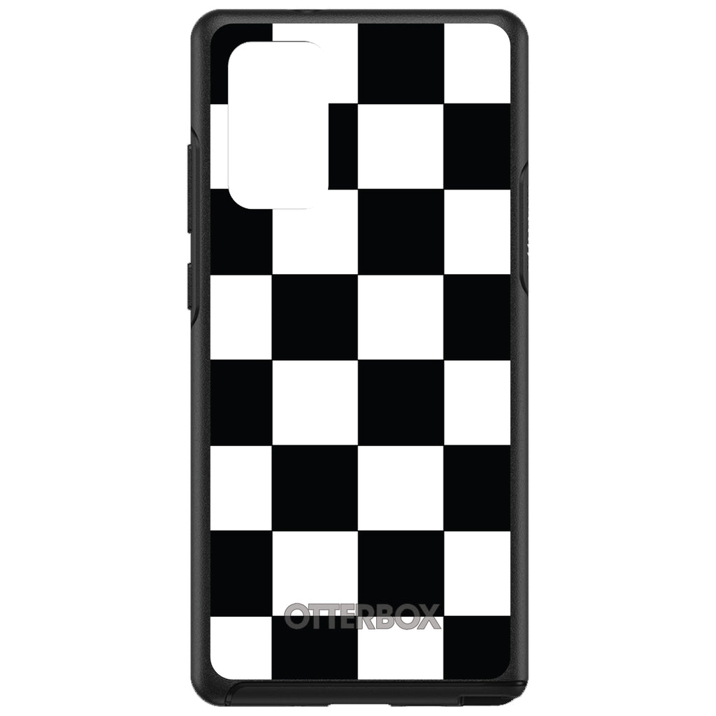 Black White Checkered Flag Geometric OtterBox Symmetry Case for iPhone & Galaxy, view 10