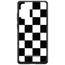 DistinctInk™ OtterBox Symmetry Series Case for Apple iPhone / Samsung Galaxy / Google Pixel - Black White Checkered Flag Geometric