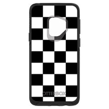 DistinctInk™ OtterBox Symmetry Series Case for Apple iPhone / Samsung Galaxy / Google Pixel - Black White Checkered Flag Geometric