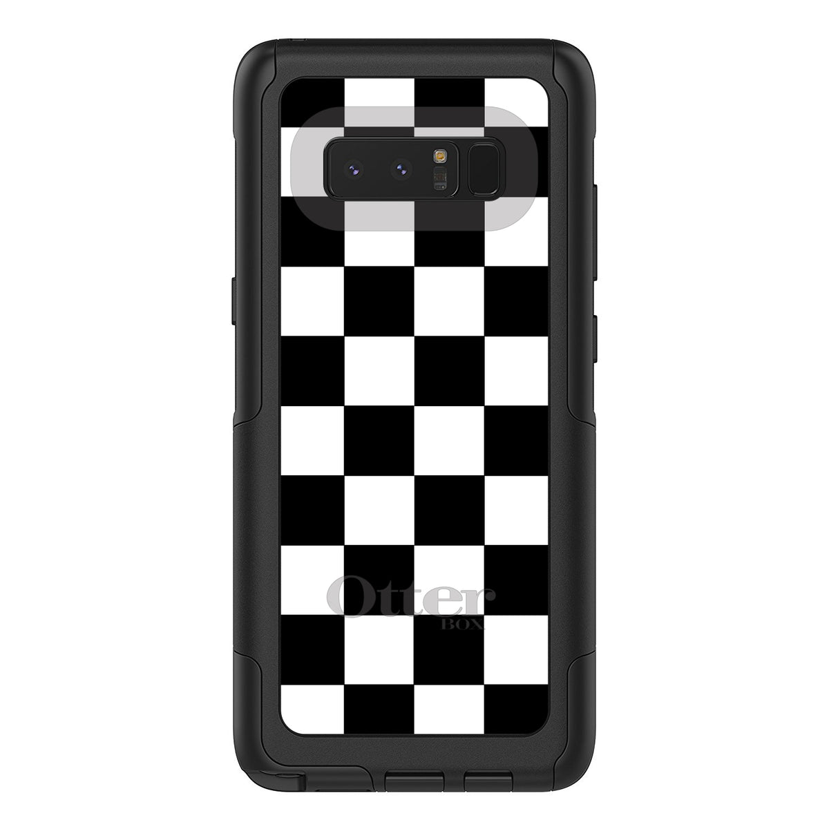 Black White Checkered Flag Geometric OtterBox Commuter Case for iPhone & Galaxy, view 16