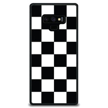 DistinctInk® Hard Plastic Snap-On Case for Apple iPhone or Samsung Galaxy - Black White Checkered Flag Geometric