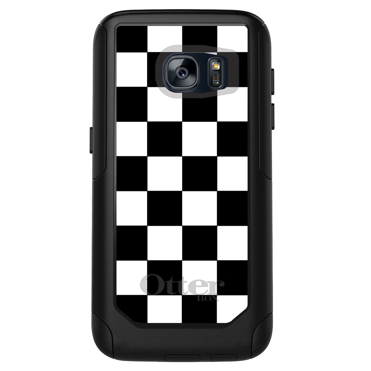 Black White Checkered Flag Geometric OtterBox Commuter Case for iPhone & Galaxy, view 11