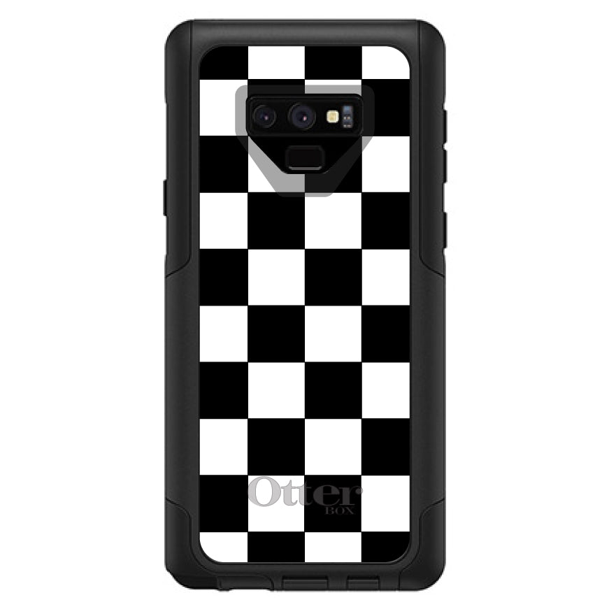 Black White Checkered Flag Geometric OtterBox Commuter Case for iPhone & Galaxy, view 15