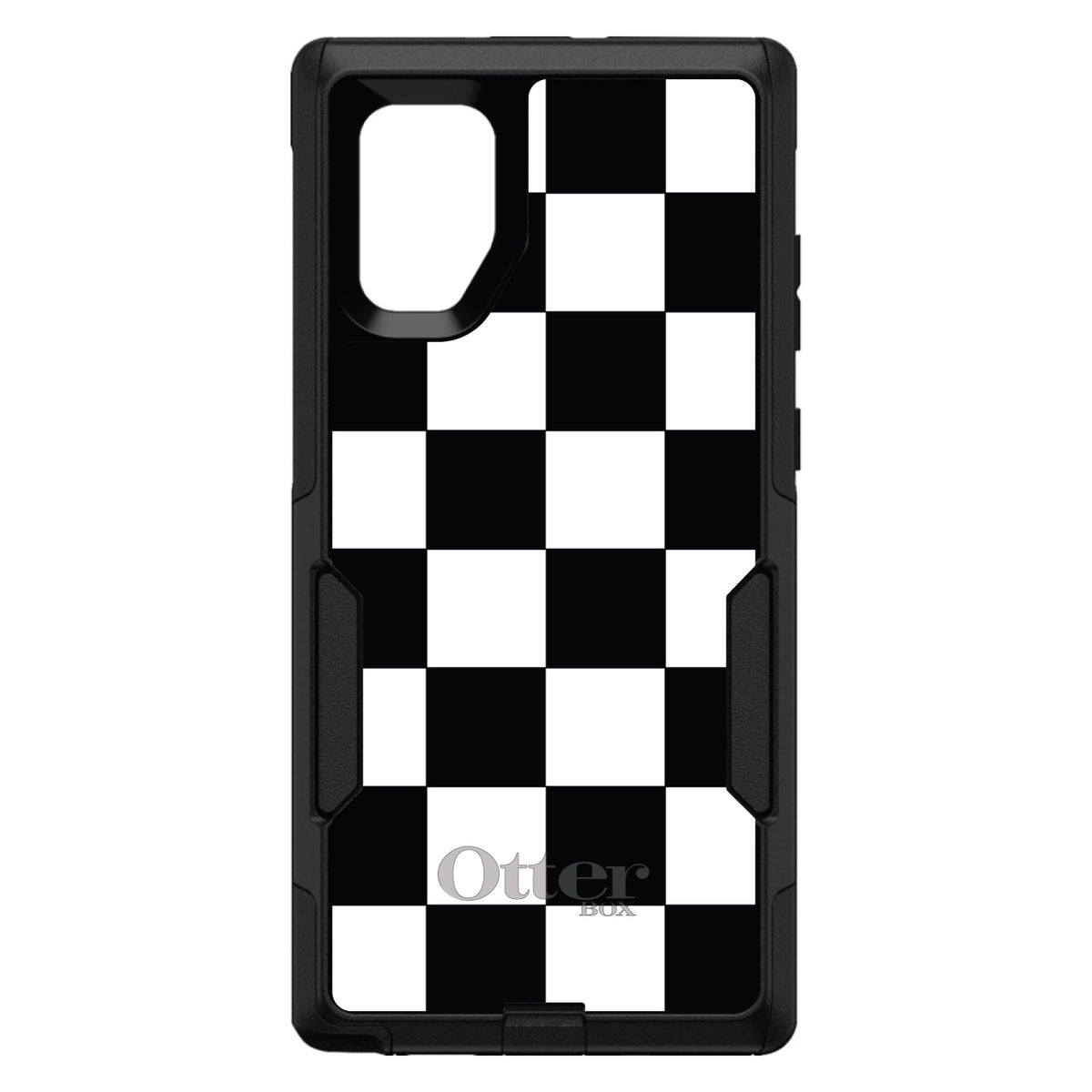 Black White Checkered Flag Geometric OtterBox Commuter Case for iPhone & Galaxy, view 14