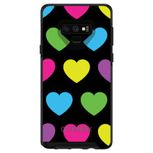 DistinctInk™ OtterBox Symmetry Series Case for Apple iPhone / Samsung Galaxy / Google Pixel - Black Multi Color Hearts