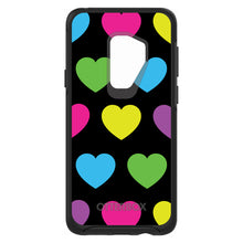 DistinctInk™ OtterBox Symmetry Series Case for Apple iPhone / Samsung Galaxy / Google Pixel - Black Multi Color Hearts