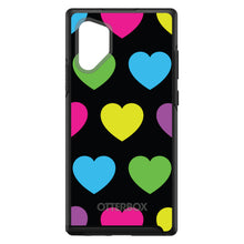 DistinctInk™ OtterBox Symmetry Series Case for Apple iPhone / Samsung Galaxy / Google Pixel - Black Multi Color Hearts