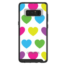 DistinctInk™ OtterBox Symmetry Series Case for Apple iPhone / Samsung Galaxy / Google Pixel - White Multi Color Hearts