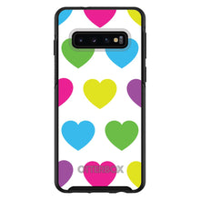 DistinctInk™ OtterBox Symmetry Series Case for Apple iPhone / Samsung Galaxy / Google Pixel - White Multi Color Hearts