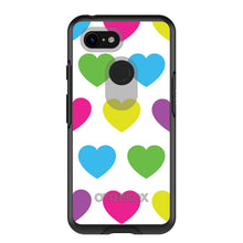 DistinctInk™ OtterBox Symmetry Series Case for Apple iPhone / Samsung Galaxy / Google Pixel - White Multi Color Hearts