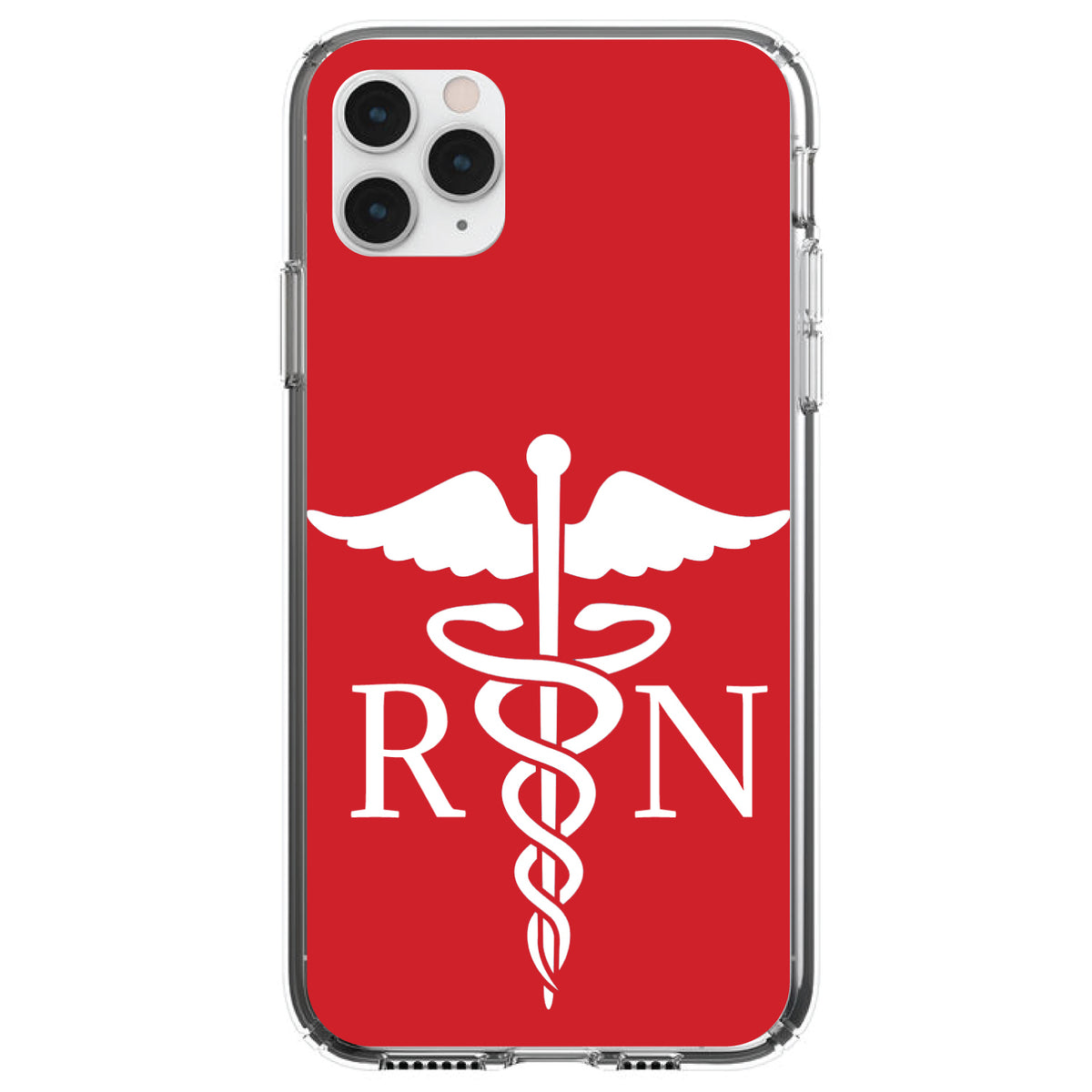 RN Registered Nurse Symbol Clear Shockproof iPhone Case