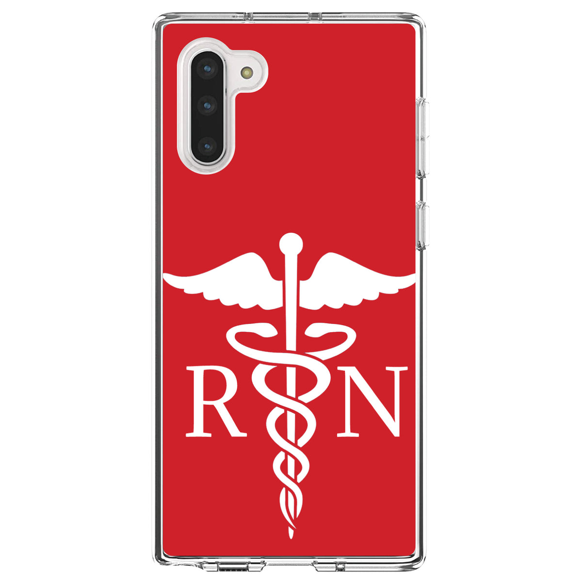 RN Registered Nurse Symbol Clear Shockproof iPhone Case, view 9