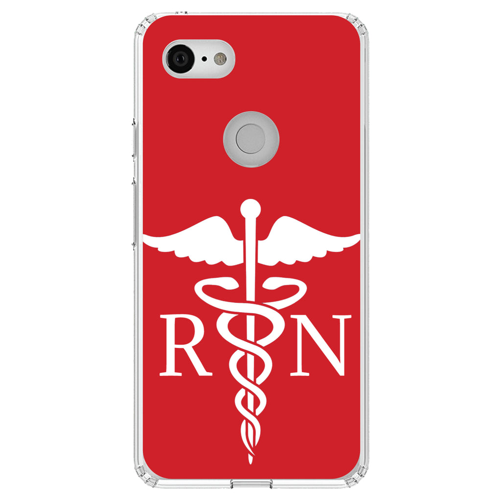 RN Registered Nurse Symbol Clear Shockproof iPhone Case, view 21