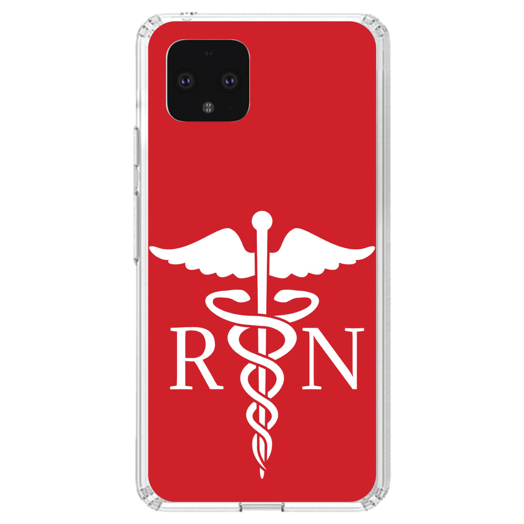 RN Registered Nurse Symbol Clear Shockproof iPhone Case, view 23