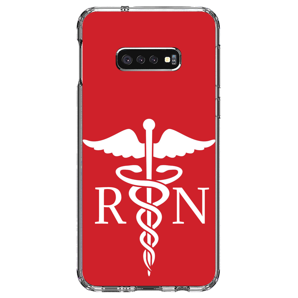 RN Registered Nurse Symbol Clear Shockproof iPhone Case, view 18