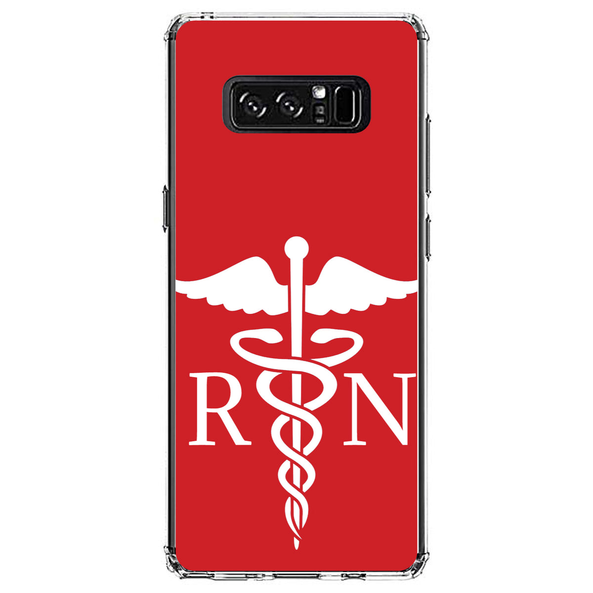 RN Registered Nurse Symbol Clear Shockproof iPhone Case, view 12