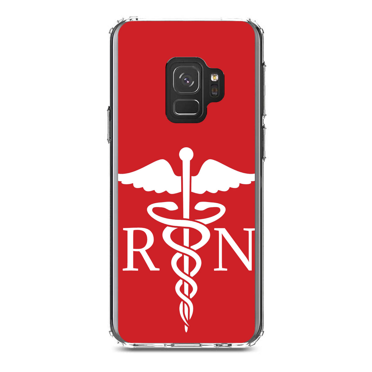 RN Registered Nurse Symbol Clear Shockproof iPhone Case, view 19