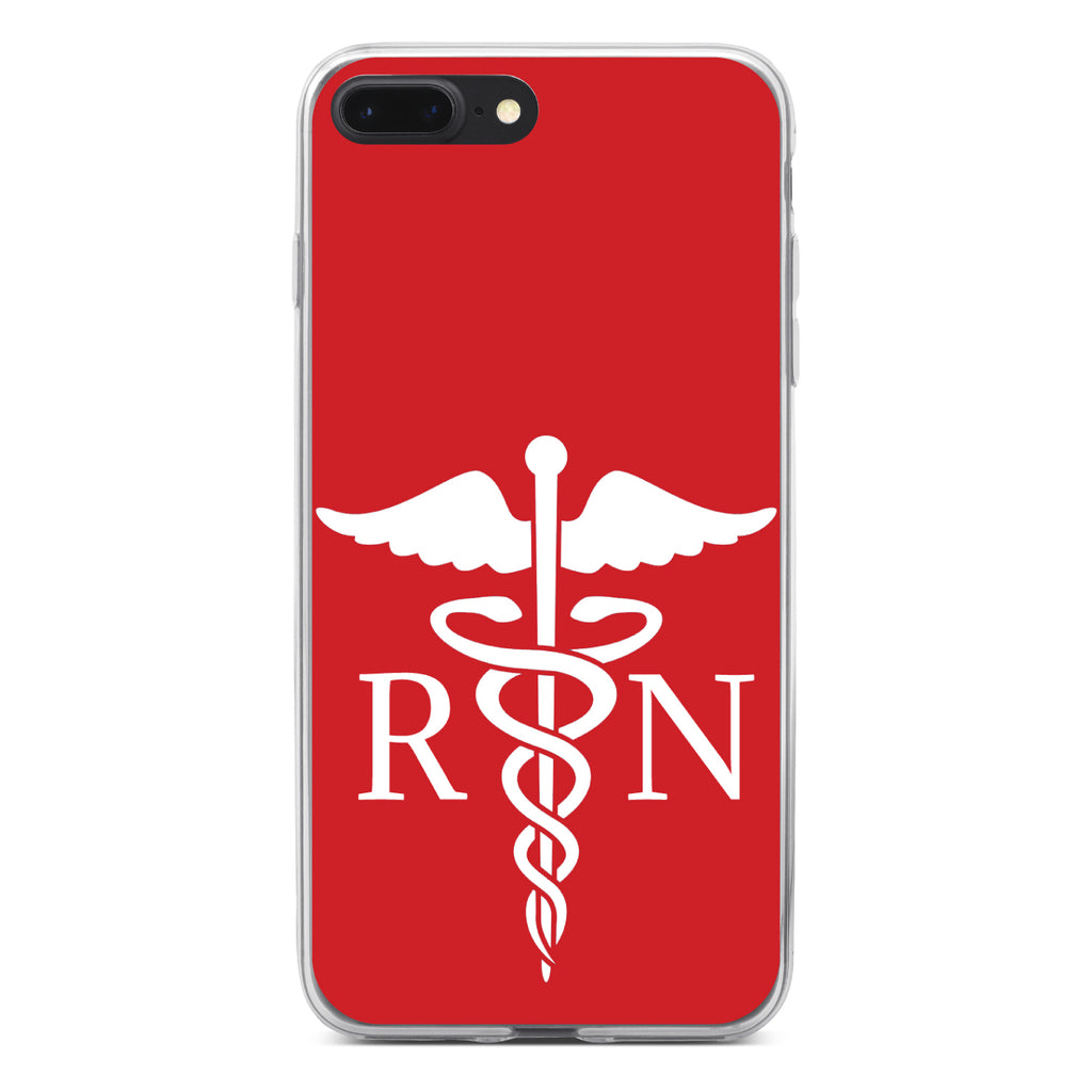 RN Registered Nurse Symbol Clear Shockproof iPhone Case, view 6