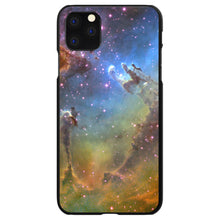 DistinctInk® Hard Plastic Snap-On Case for Apple iPhone or Samsung Galaxy - Eagle Nebula Orange Blue