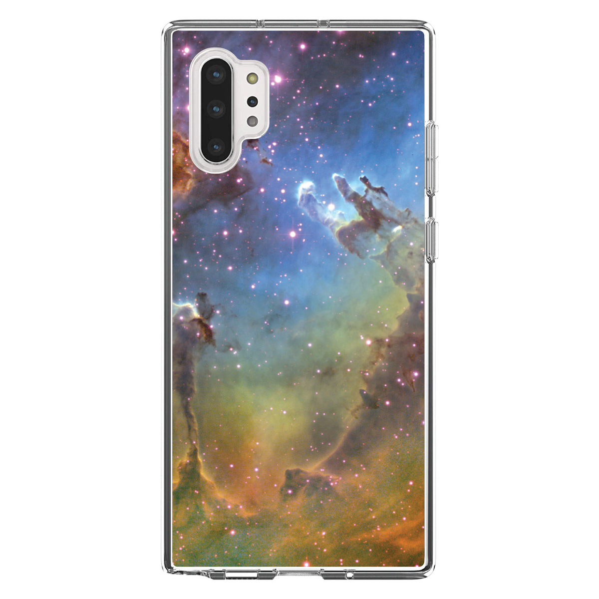Eagle Nebula Orange Blue Clear Shockproof iPhone Case, view 10