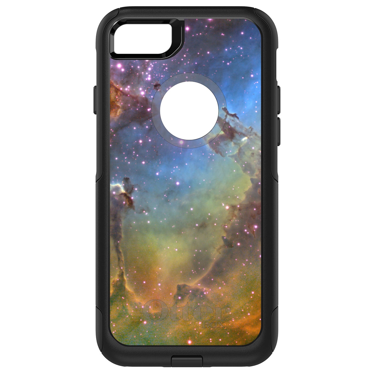 DistinctInk™ OtterBox Commuter Series Case for Apple iPhone or Samsung Galaxy - Eagle Nebula Orange Blue