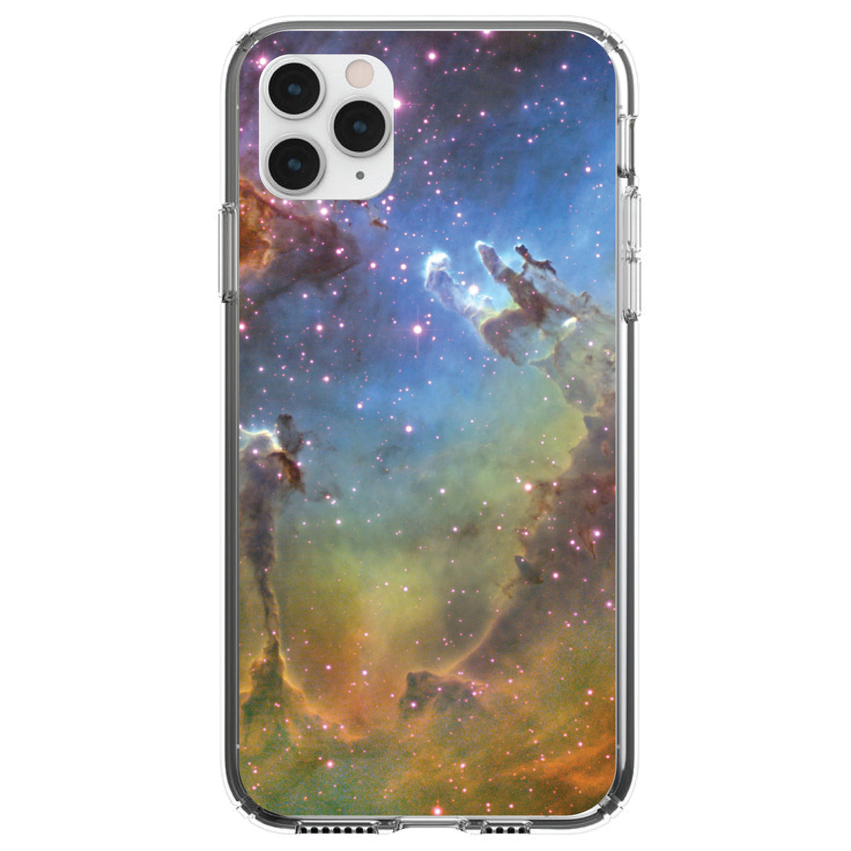Eagle Nebula Orange Blue Clear Shockproof iPhone Case