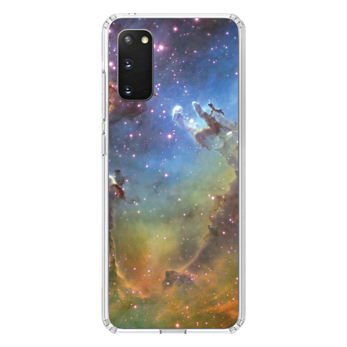 Eagle Nebula Orange Blue Clear Shockproof iPhone Case, view 13