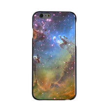 DistinctInk® Hard Plastic Snap-On Case for Apple iPhone or Samsung Galaxy - Eagle Nebula Orange Blue
