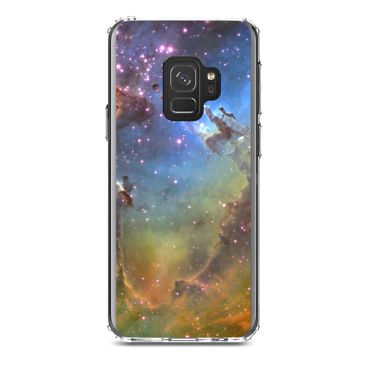 Eagle Nebula Orange Blue Clear Shockproof iPhone Case, view 19