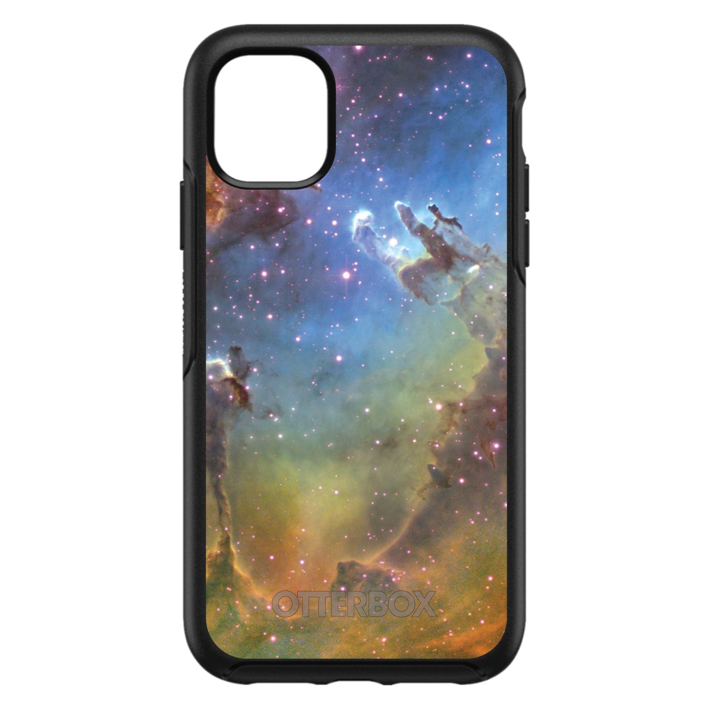 DistinctInk™ OtterBox Symmetry Series Case for Apple iPhone / Samsung Galaxy / Google Pixel - Eagle Nebula Orange Blue