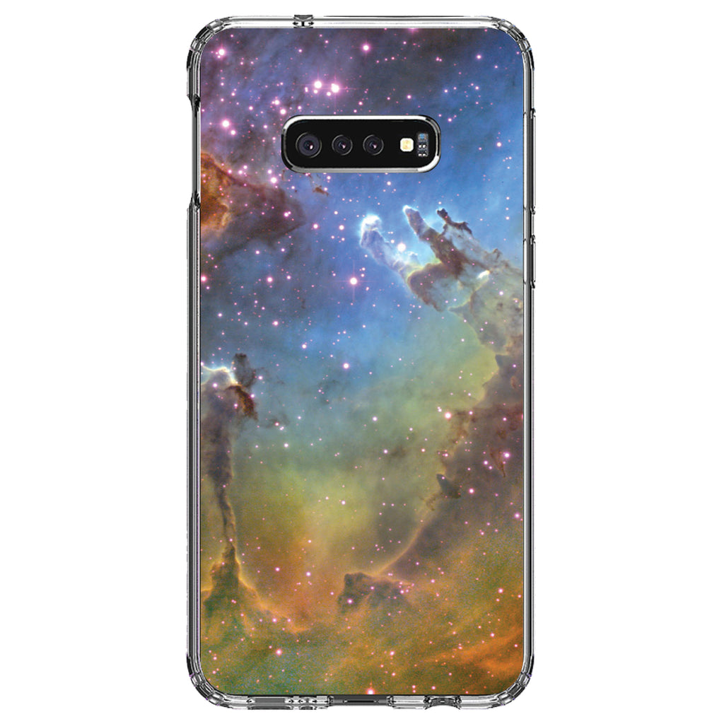 Eagle Nebula Orange Blue Clear Shockproof iPhone Case, view 18