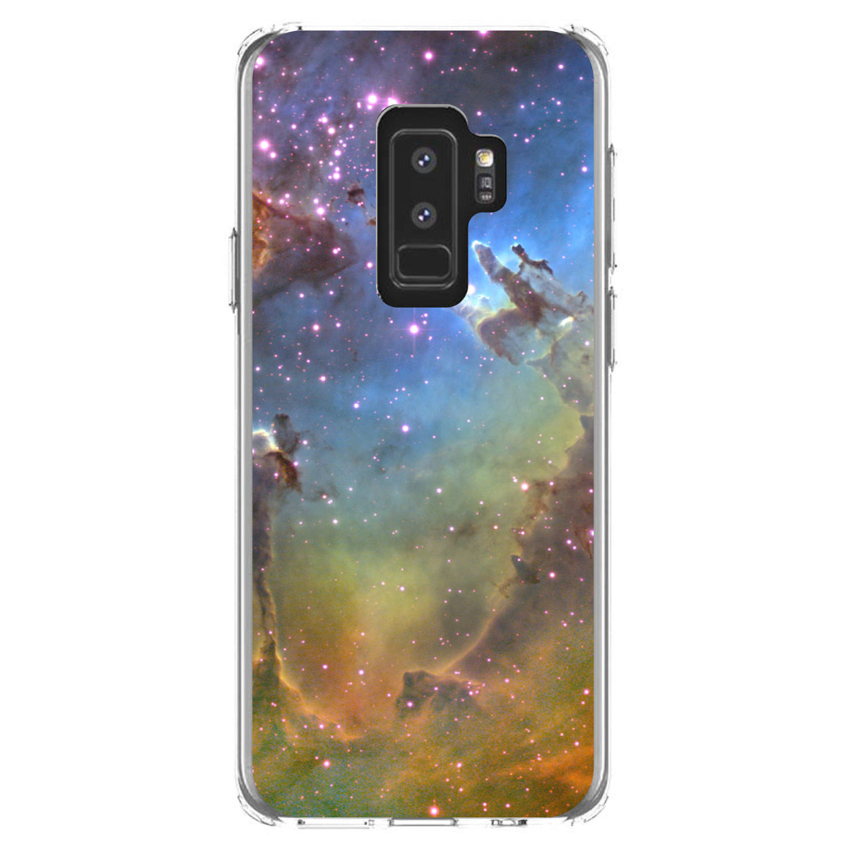 Eagle Nebula Orange Blue Clear Shockproof iPhone Case, view 20
