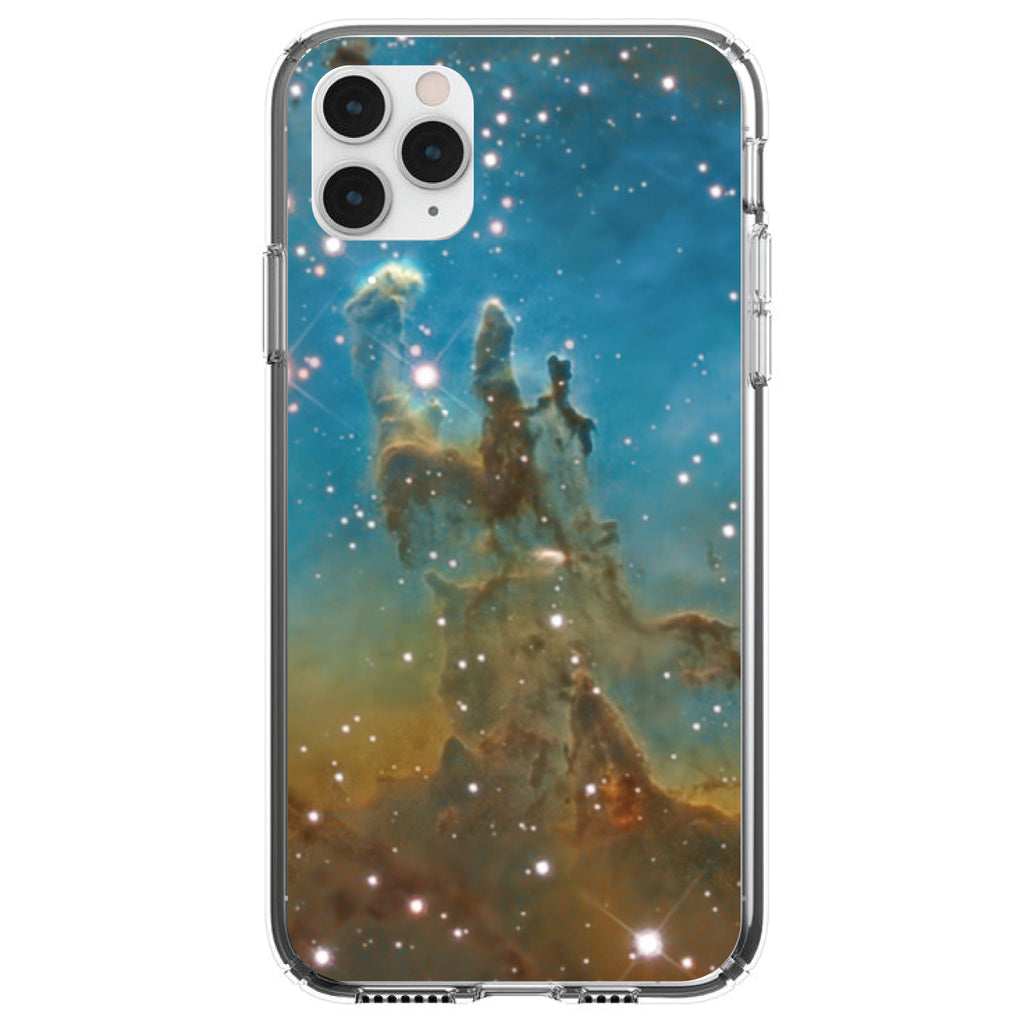 Eagle Nebula Blue Green Clear Shockproof iPhone Case