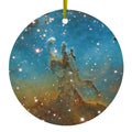 Eagle Nebula Blue Green Ceramic Ornament