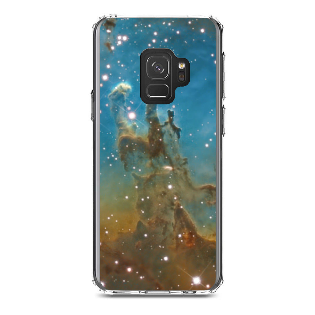 Eagle Nebula Blue Green Clear Shockproof iPhone Case, view 19
