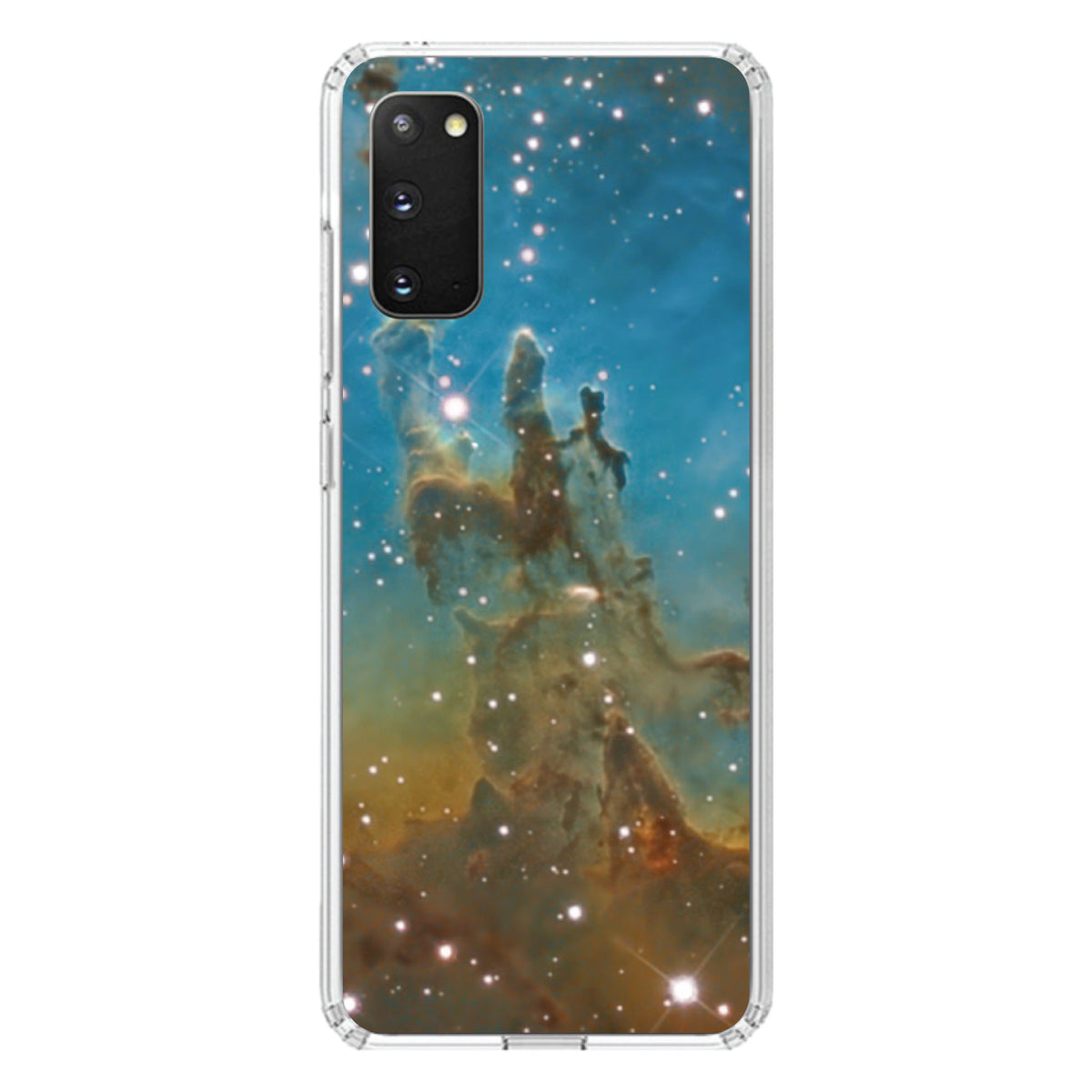 Eagle Nebula Blue Green Clear Shockproof iPhone Case, view 14