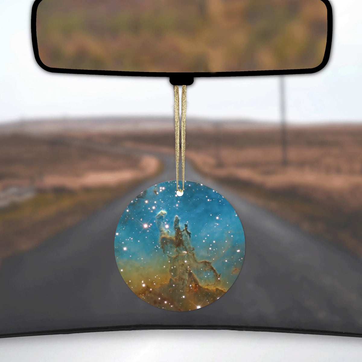 Eagle Nebula Blue Green Ceramic Ornament, view 3