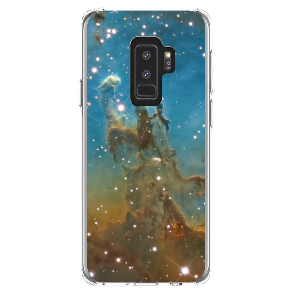 Eagle Nebula Blue Green Clear Shockproof iPhone Case, view 20