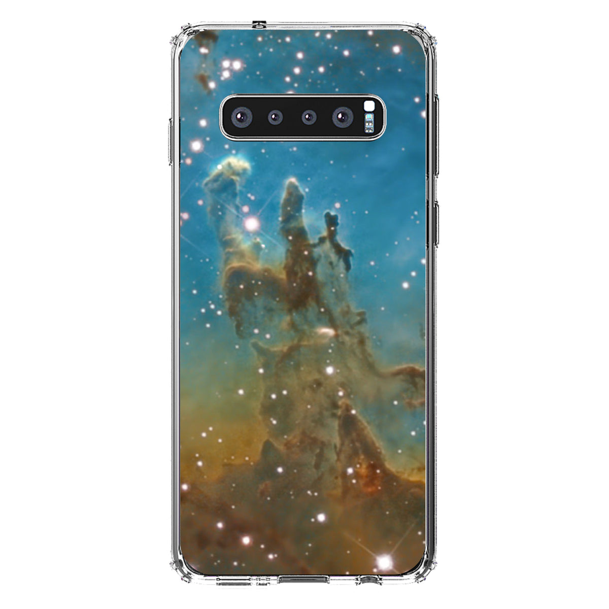 Eagle Nebula Blue Green Clear Shockproof iPhone Case, view 16